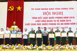 Tỉnh Hưng Yên tổng kết thực hiện Luật Quốc phòng năm 2018