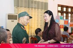 Lãnh đạo tỉnh Hà Tĩnh tặng quà tại Trung tâm Điều dưỡng thương binh Nghệ An
