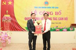 TANDTC công bố Quyết định về công tác cán bộ