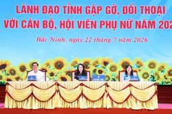 Lãnh đạo tỉnh Bắc Ninh đối thoại với cán bộ, hội viên phụ nữ