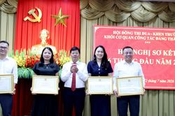 Tặng Bằng khen cho 4 tập thể thuộc Khối cơ quan công tác Đảng thành phố