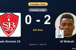 Al Wakrah đ&aacute;nh bại Stade Brestois 29 trong trận giao hữu CLB