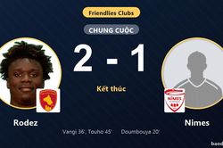 Rodez ngược dòng hạ Nimes, tạo dấu ấn ở trận giao hữu