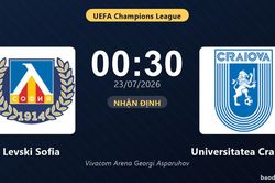 Nhận định Levski Sofia vs Universitatea Craiova: đội hình dự kiến