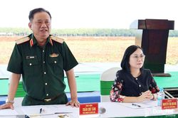 Kiểm tra vị trí chuẩn bị tổng duyệt và tổ chức Lễ Triển khai tìm kiếm, quy tập hài cốt liệt sĩ tại khu vực xã Minh Đức