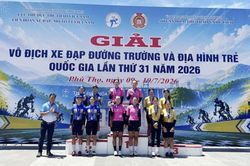 Đồng Tháp đoạt 8 HCV tại Giải Vô địch xe đạp đường trường và địa hình trẻ quốc gia năm 2026