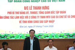 L&atilde;nh đạo VRG l&agrave;m việc với C&ocirc;ng ty Cao su Chư S&ecirc; v&agrave; Chư Pr&ocirc;ng