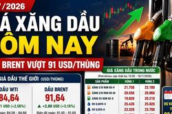 Gi&aacute; xăng dầu h&ocirc;m nay 22/7/2026: Dầu Brent vượt 91 USD/th&ugrave;ng