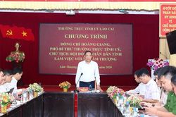 Phó Bí thư Thường trực Tỉnh ủy Hoàng Giang làm việc tại xã Lâm Thượng