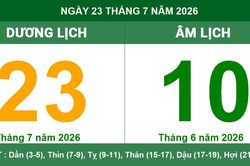 Lịch Âm Dương ngày 23/7/2026: Xem giờ hoàng đạo và những lưu ý phong thủy