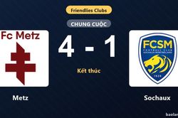 Metz thắng đậm Sochaux, c&ograve;n đối thủ nhận thất bại ở trận giao hữu