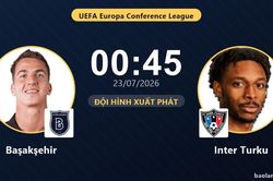 TRỰC TIẾPTrực tiếp Başakşehir vs Inter Turku: Başakşehir kiểm so&aacute;t b&oacute;ng, Inter Turku dứt điểm nhiều hơn, chưa c&oacute; b&agrave;n thắng