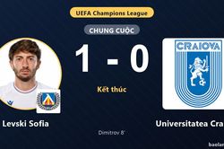 Dimitrov gi&uacute;p Levski Sofia thắng, Universitatea Craiova gặp bất lợi