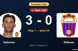 TRỰC TIẾPTrực tiếp Valencia vs Eldense: Hết hiệp 1, Valencia dẫn 3-0