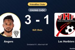 Angers thắng trận giao hữu, Les Herbiers kh&ocirc;ng thể tạo bất ngờ