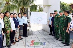 Khảo sát song phương thực địa khu vực quy hoạch xây dựng hạ tầng cửa khẩu chính Chiềng Khương