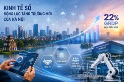 Hà Nội đặt mục tiêu kinh tế số đóng góp tối thiểu 22% GRDP
