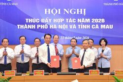 Thúc đẩy hợp tác toàn diện trên các lĩnh vực giữa thành phố Hà Nội và tỉnh Cà Mau
