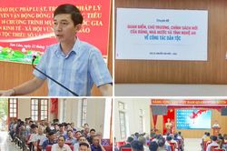Phổ biến pháp luật, chính sách dân tộc cho 161 cán bộ cơ sở, người có uy tín