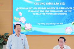 Đoàn giám sát của Ủy ban Dân nguyện và Giám sát làm việc với UBND phường Long Trường, TP. Hồ Chí Minh