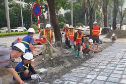 Cải tạo, nâng cấp vỉa hè phố Hàm Nghi