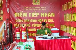 Phường H&agrave; Đ&ocirc;ng siết chặt quản l&yacute; vũ kh&iacute;, vật liệu nổ