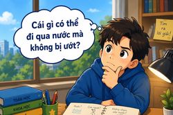 Cái gì có thể đi qua nước mà không bị ướt?