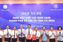 Thành phố Hà Nội và tỉnh Cà Mau ký kết Biên bản ghi nhớ hợp tác toàn diện