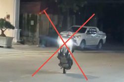 Tịch thu phương tiện, phạt tiền thanh niên 'bốc đầu' xe máy