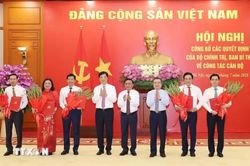 C&ocirc;ng bố c&aacute;c quyết định của Bộ Ch&iacute;nh trị, Ban B&iacute; thư về c&ocirc;ng t&aacute;c c&aacute;n bộ
