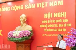 Bộ Ch&iacute;nh trị, Ban B&iacute; thư c&ocirc;ng bố c&aacute;c quyết định về c&ocirc;ng t&aacute;c c&aacute;n bộ