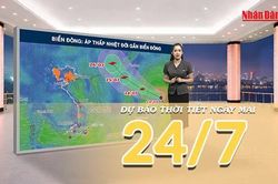 [Video] Dự b&aacute;o thời tiết đ&ecirc;m nay v&agrave; ng&agrave;y mai ng&agrave;y 24/7/2026: &Aacute;p thấp nhiệt đới gần Biển Đ&ocirc;ng, Bắc Bộ bước v&agrave;o đợt mưa lớn