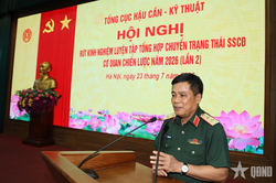 Tổng cục Hậu cần - Kỹ thuật: Rút kinh nghiệm luyện tập tổng hợp chuyển trạng thái SSCĐ cơ quan chiến lược