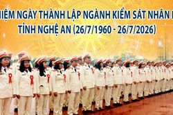 Kỷ niệm ngày thành lập ngành Kiểm Sát nhân dân tỉnh Nghệ An (26/7/1960 - 26/7/2026):66 năm giữ trọn niềm tin