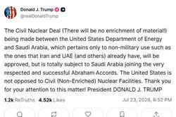Tổng thống Trump ra điều kiện mới cho thỏa thuận hạt nhân vừa ký với Saudi Arabia