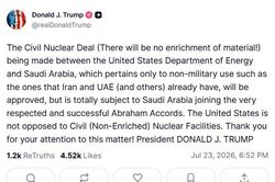Tổng thống Trump ra điều kiện mới cho thỏa thuận hạt nh&acirc;n vừa k&yacute; với Saudi Arabia