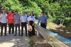 Nghiệm thu c&ocirc;ng tr&igrave;nh giảm thiểu tai nạn giao th&ocirc;ng tại x&atilde; B&aacute;t Mọt