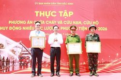 Bắc Ninh: Huy động gần 1 nghìn người thực tập chữa cháy và cứu nạn, cứu hộ