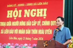 Xã Liên Bão đối thoại với Nhân dân thôn Hoài Uyên về dự án Khu công nghệ số