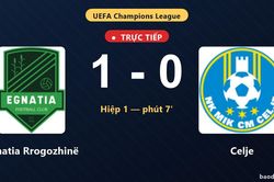 TRỰC TIẾPTrực tiếp Egnatia Rrogozhin&euml; vs Celje: Egnatia Rrogozhin&euml; mở tỷ số