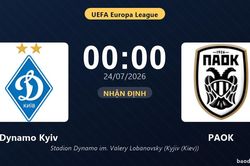 Nhận định Dynamo Kyiv vs PAOK: đội h&igrave;nh dự kiến