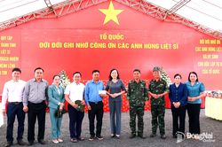 Phó Bí thư Thành ủy Đồng Nai Huỳnh Thị Hằng thăm, động viên Đội K72