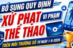 Bổ sung quy định xử phạt vi phạm thể thao trên môi trường số từ ngày 1-9