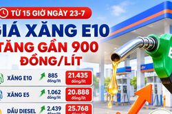 Chiều 23-7, xăng E10 tiếp tục tăng th&ecirc;m gần 900 đồng/l&iacute;t