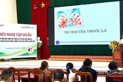 80 người được tập huấn về ph&ograve;ng, chống t&aacute;c hại của thuốc l&aacute;