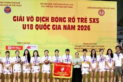 Bóng rổ nữ Lâm Đồng giành huy chương Đồng giải U18 quốc gia 2026