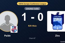 Cham ghi b&agrave;n ph&uacute;t 87, Paide đ&aacute;nh bại Zira ở v&ograve;ng loại Conference League