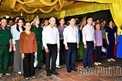 Lễ viếng, tri ân các Anh hùng liệt sĩ tại xã Vĩnh Tường