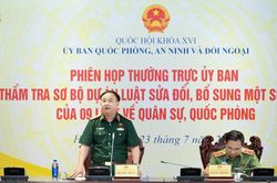 Thẩm tra sơ bộ dự &aacute;n Luật sửa đổi, bổ sung một số điều của 9 luật về qu&acirc;n sự, quốc ph&ograve;ng