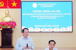 Đo&agrave;n gi&aacute;m s&aacute;t của Ủy ban D&acirc;n nguyện v&agrave; Gi&aacute;m s&aacute;t l&agrave;m việc với UBND x&atilde; B&igrave;nh Hưng, TP. Hồ Ch&iacute; Minh